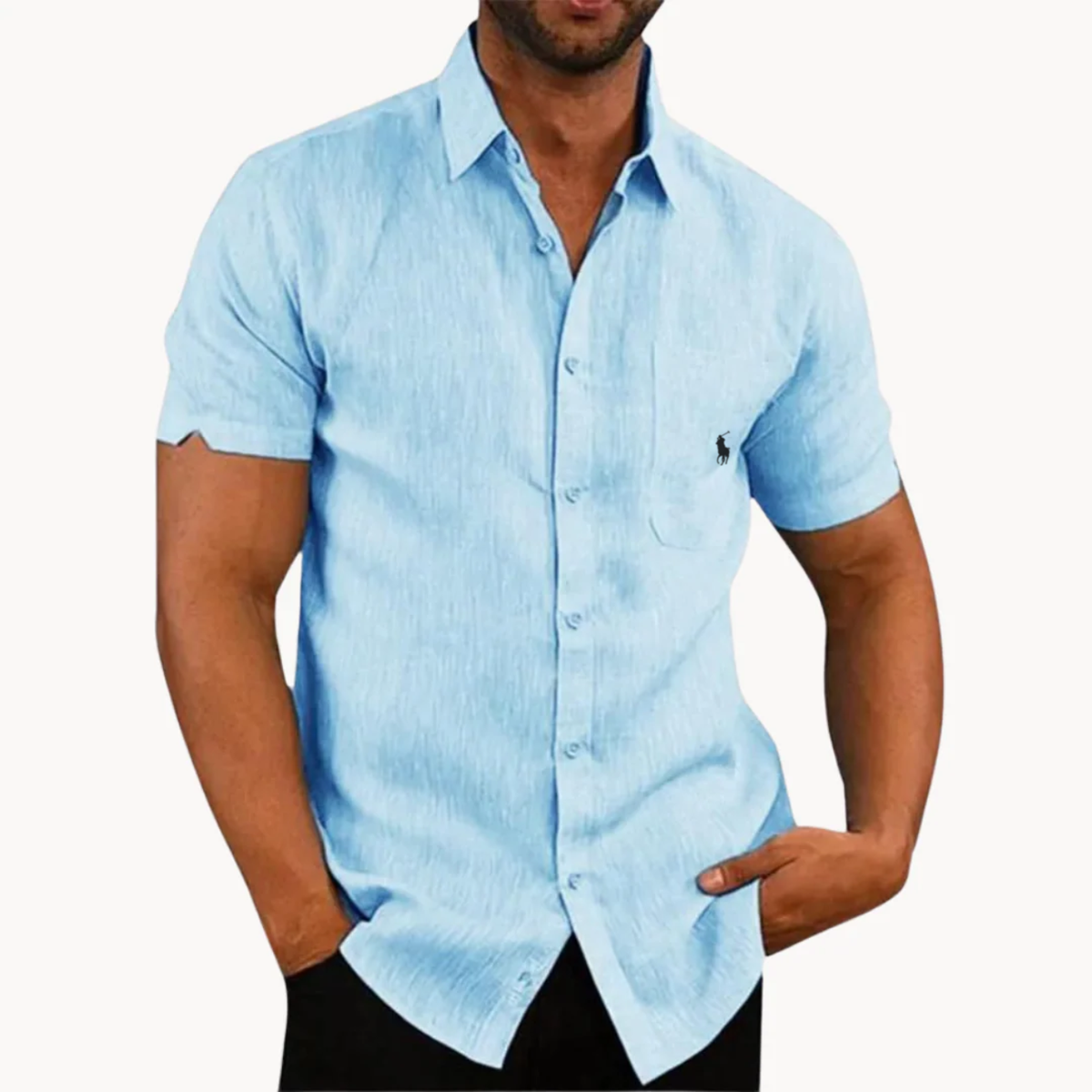 2026 Classic Short Sleeve Linen Shirt - Clearance Sale