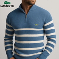 Classic Striped Zip-Up Sweater || Clearance Sale
