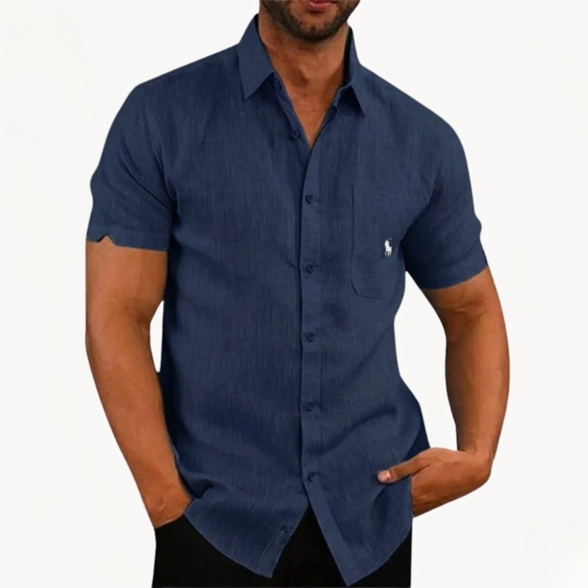 2026 Classic Short Sleeve Linen Shirt - Clearance Sale