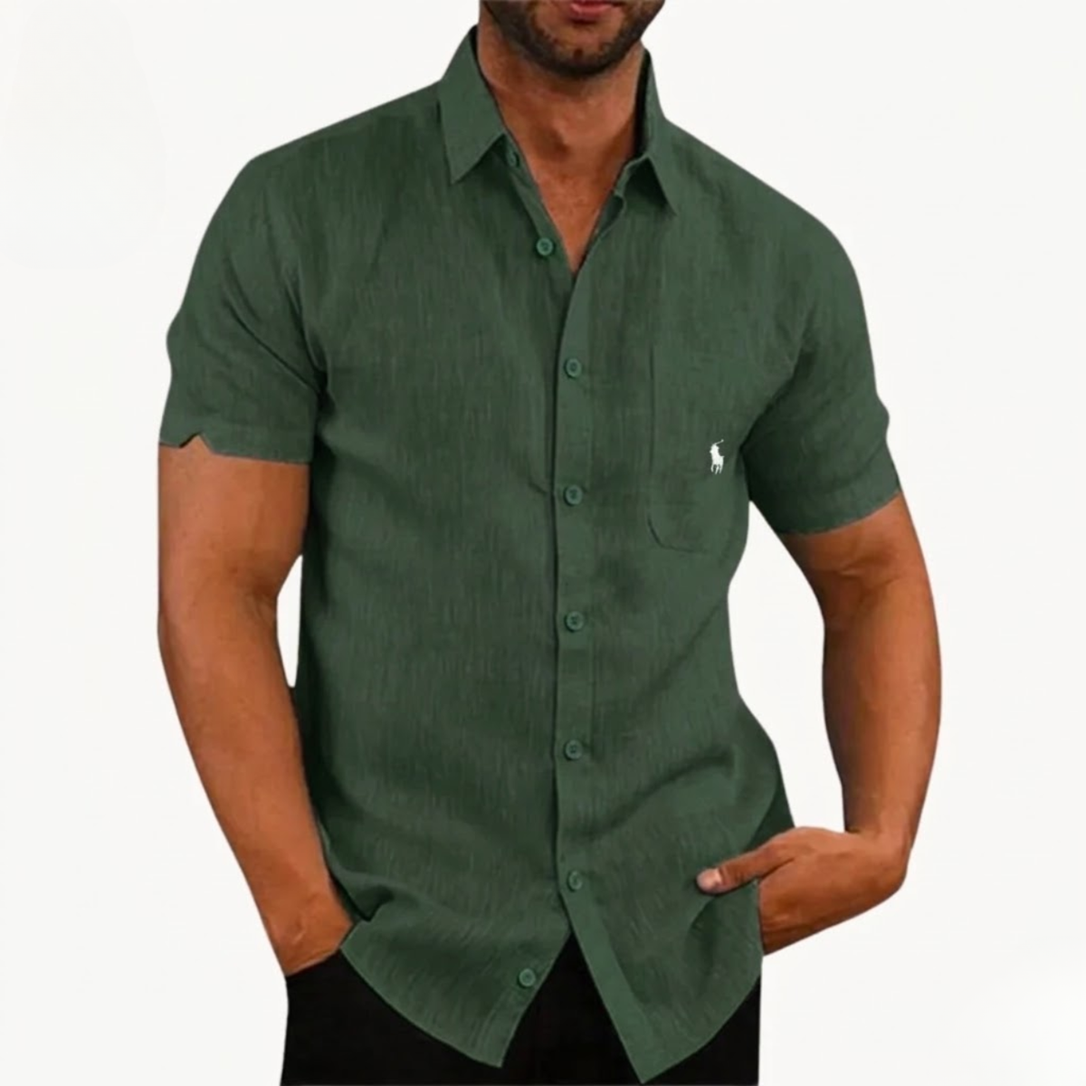 2026 Classic Short Sleeve Linen Shirt - Clearance Sale