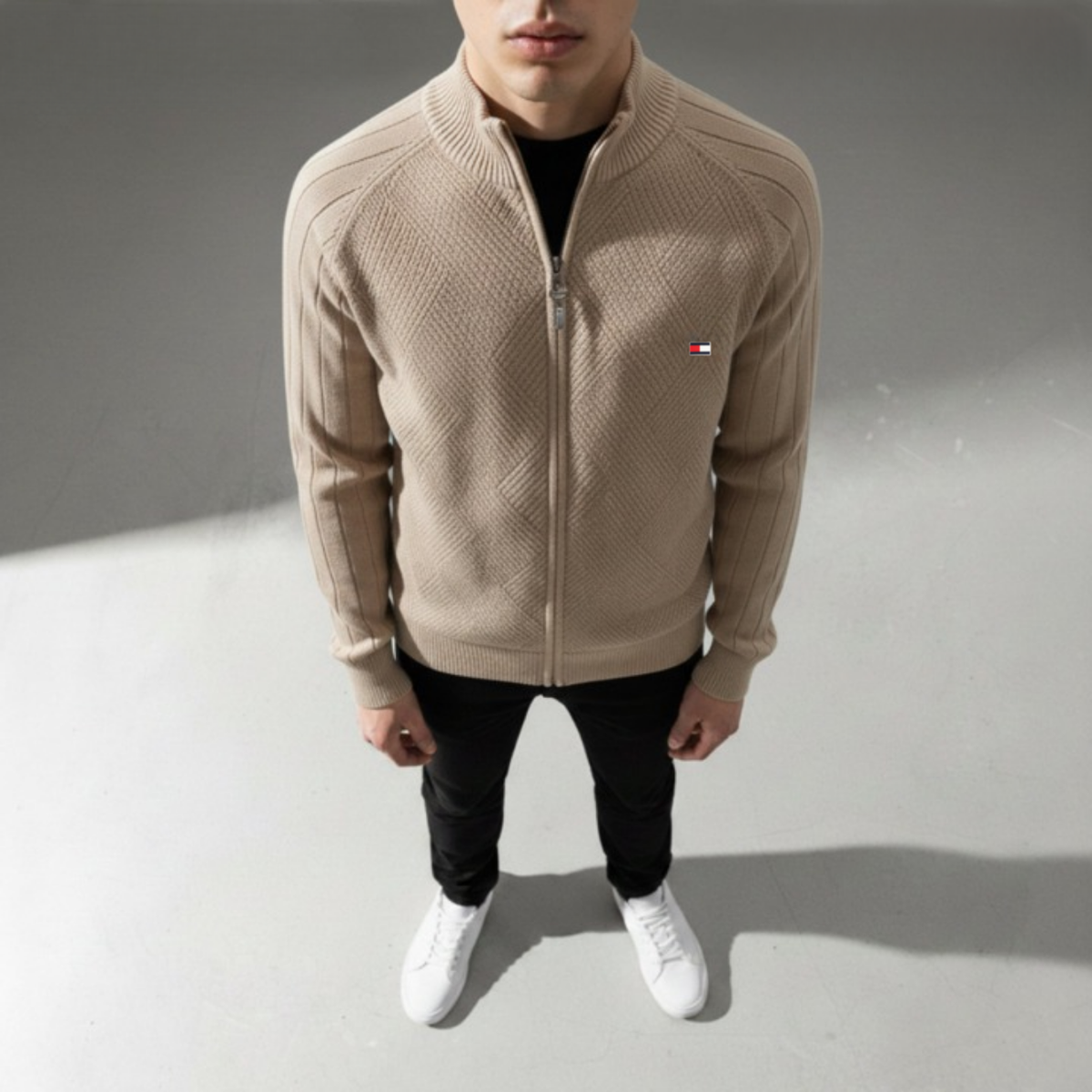 Men's Textured Zip Sweatshirt || CLEARANCE SALE
