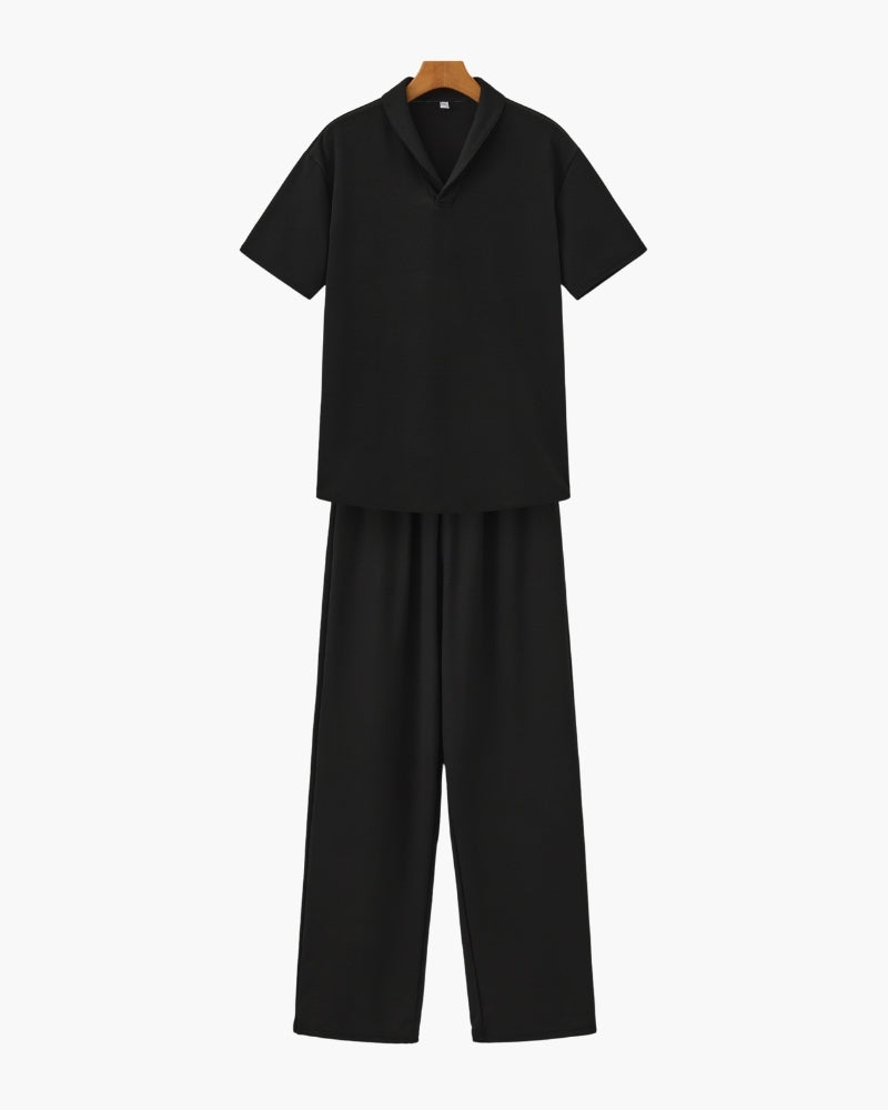 Cotton Polo & Pant Set