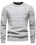Men's Sweater with Checkered Design