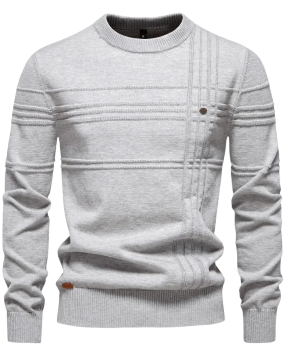 Men's Sweater with Checkered Design