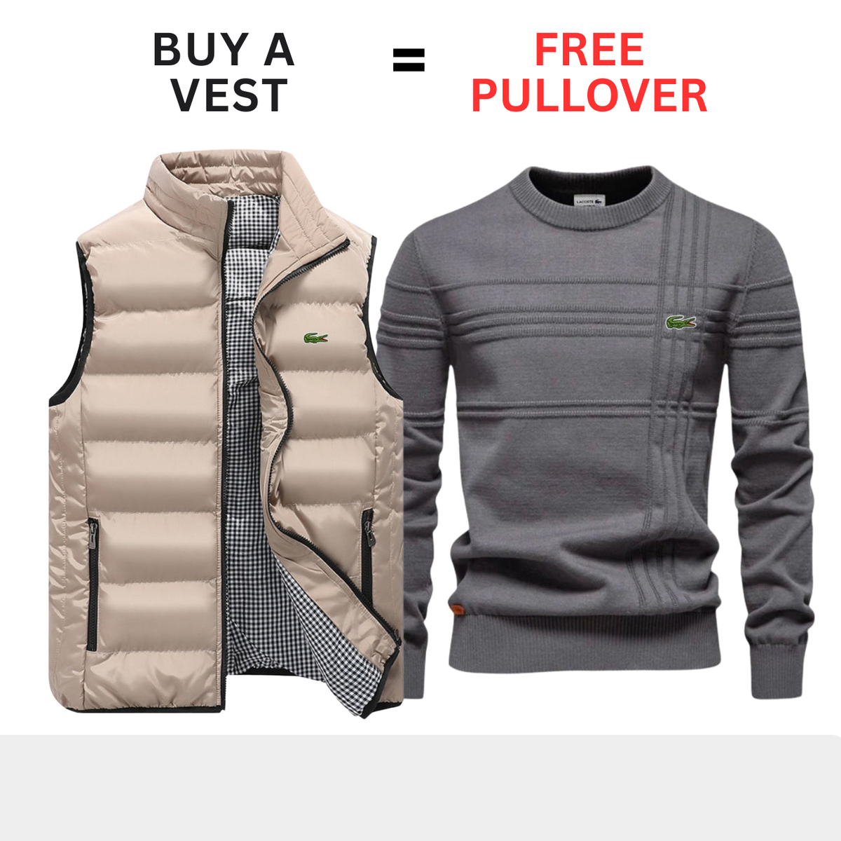 CASUAL VEST + FREE SWEATER || LIMITED OFFER
