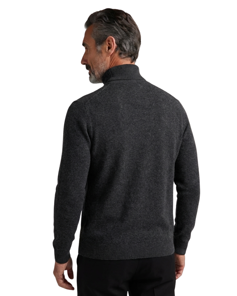 Elegant High Collar in Thick Wool