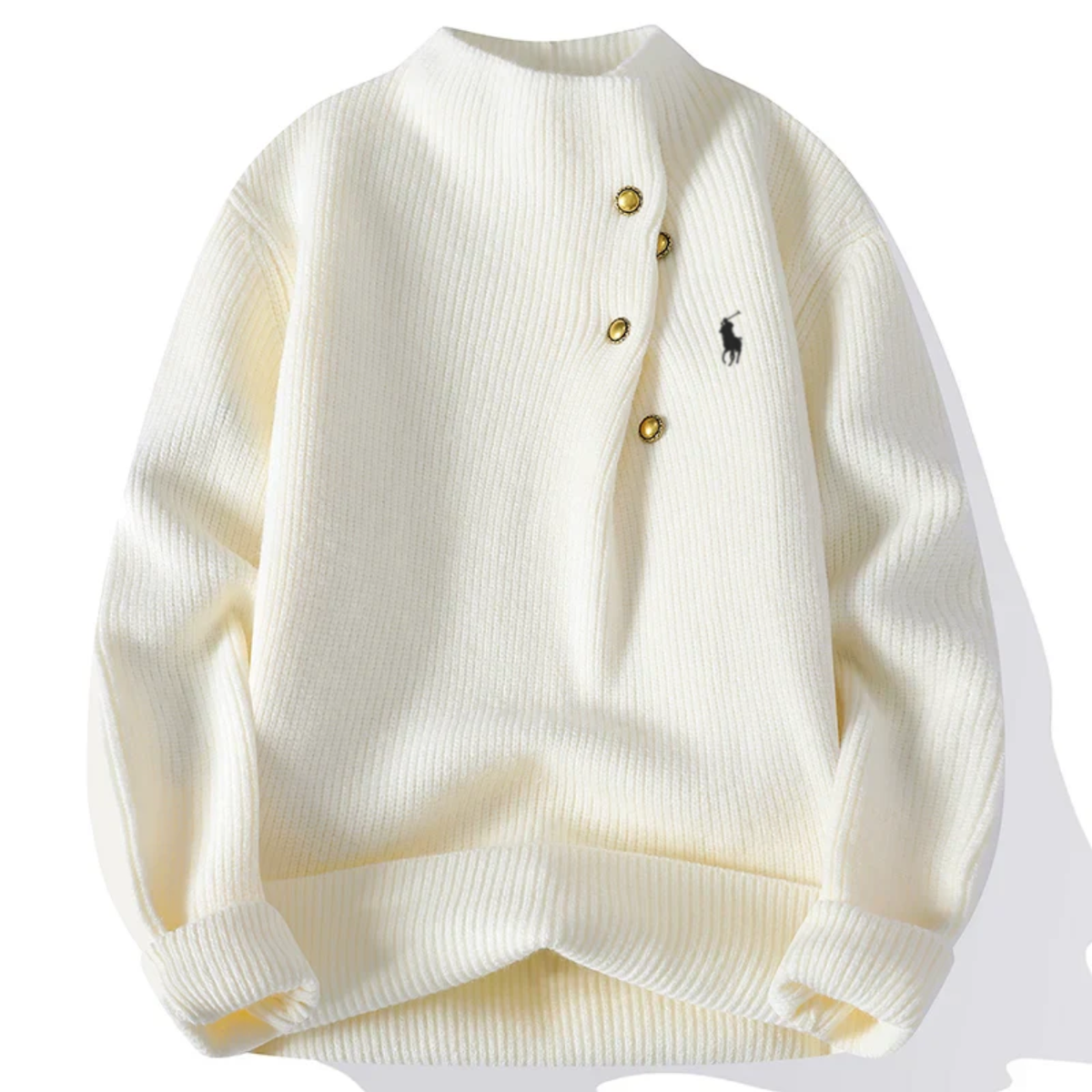 2026 Ribbed Button Knit Sweater - Clearance Sale