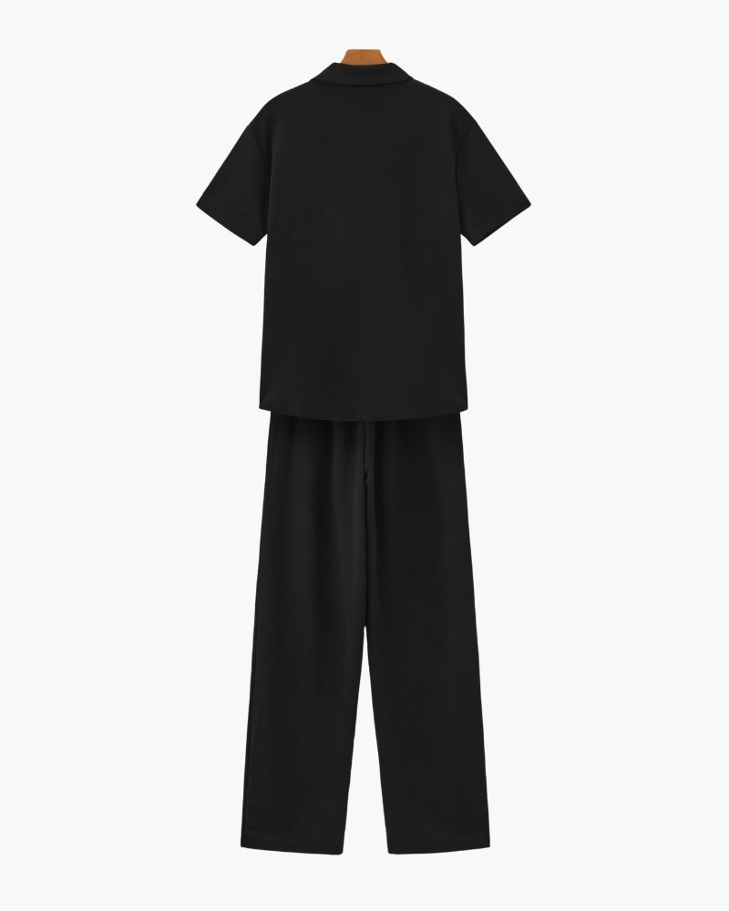 Cotton Polo & Pant Set