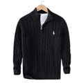 Men's Premium Cable Knit Quarter-Zip Sweater - Clearance Sale