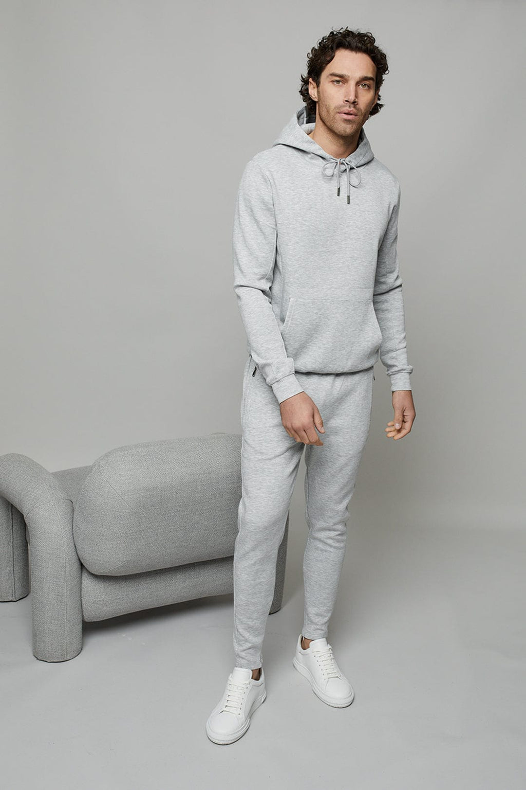 Luxe Hoodie - Grey Marl