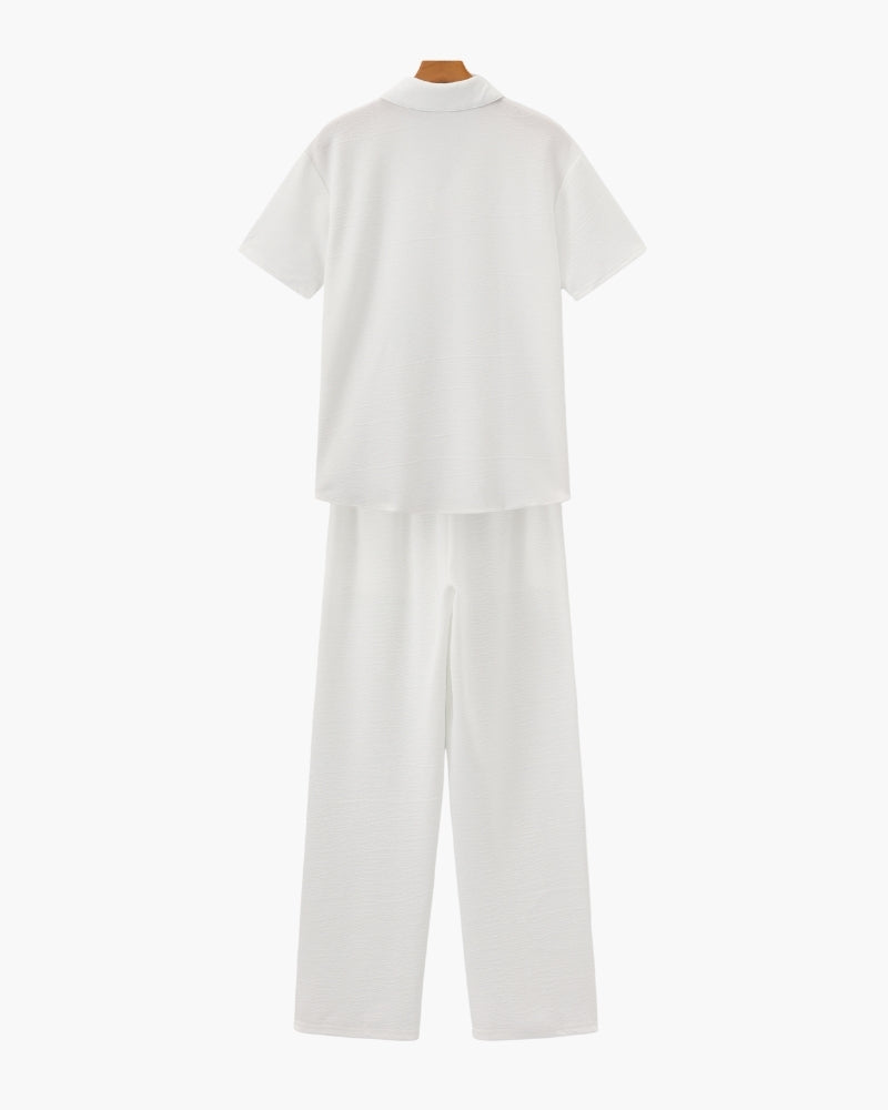 Cotton Polo & Pant Set