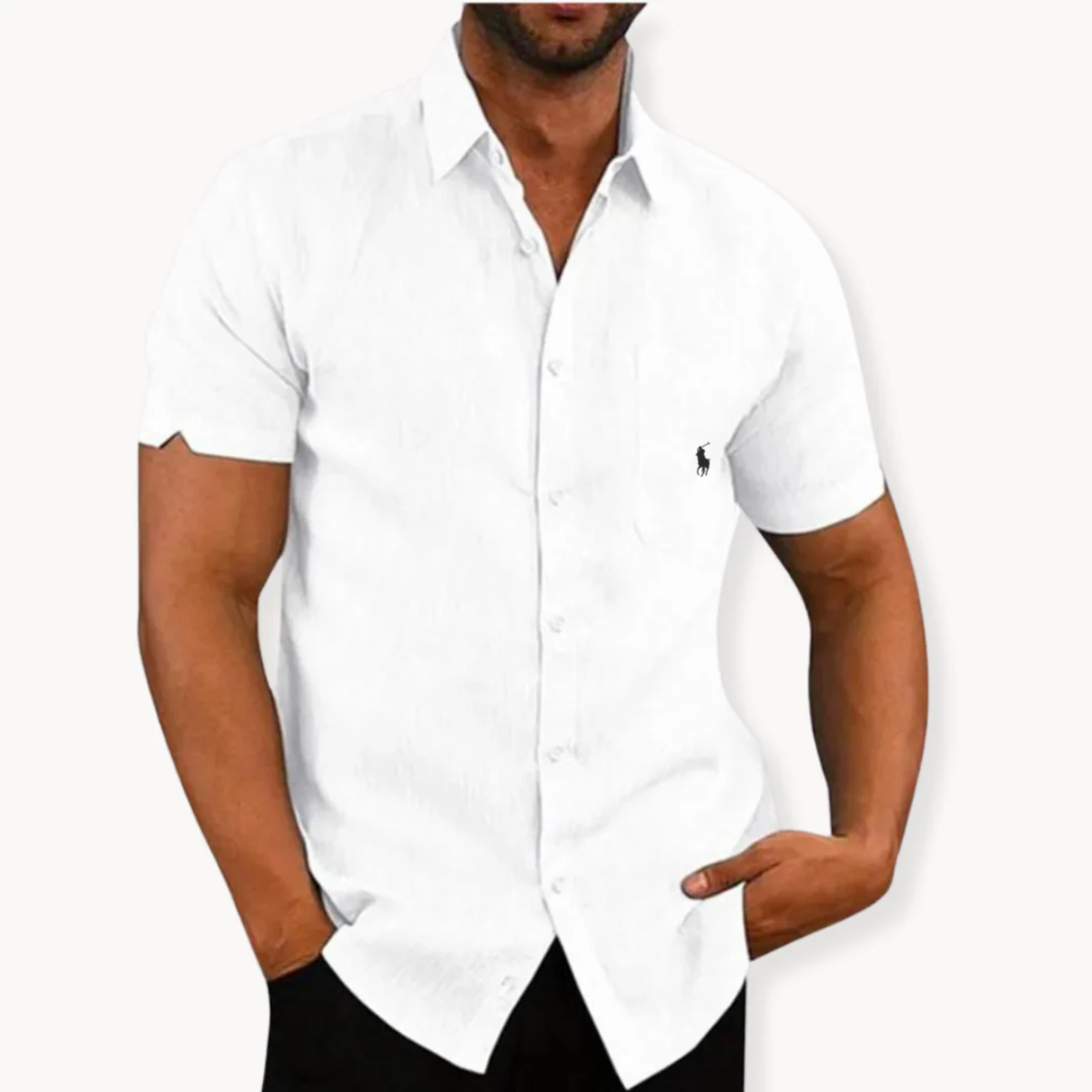 2026 Classic Short Sleeve Linen Shirt - Clearance Sale