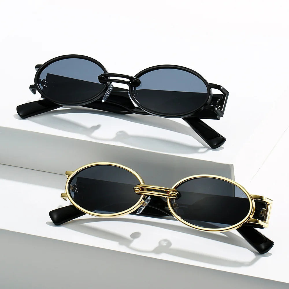 Cortona Gold-Link Oval Shades