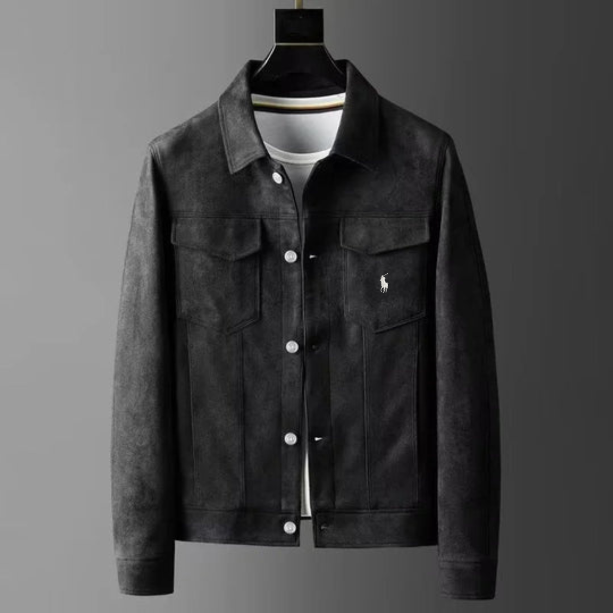 Classic Suede-Style Utility Jacket - Clearance Sale