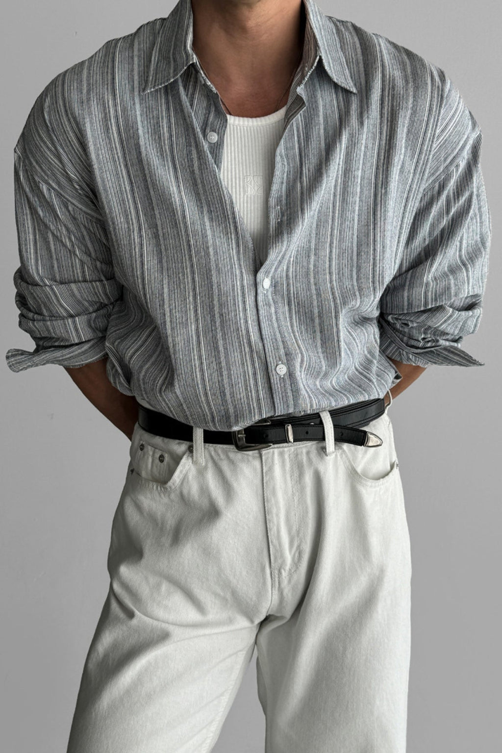 Old Money Striped Non-Iron Sun Protection Shirt