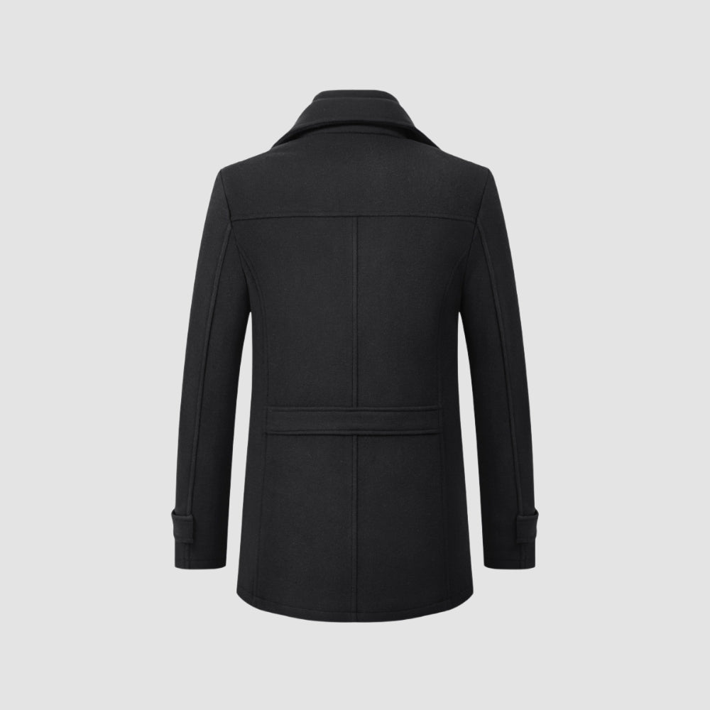 Old Money Mid-Length Woolen Coat Business Casual Style