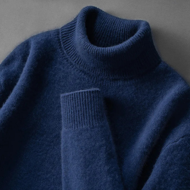 Elegant High Neck Cashmere Sweater