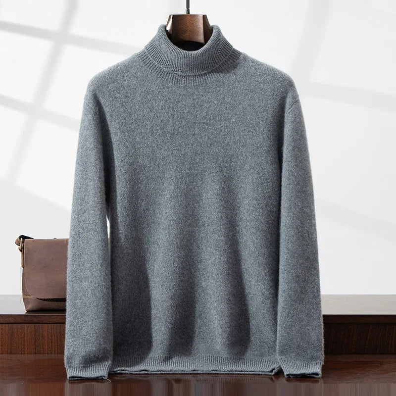 Elegant High Neck Cashmere Sweater