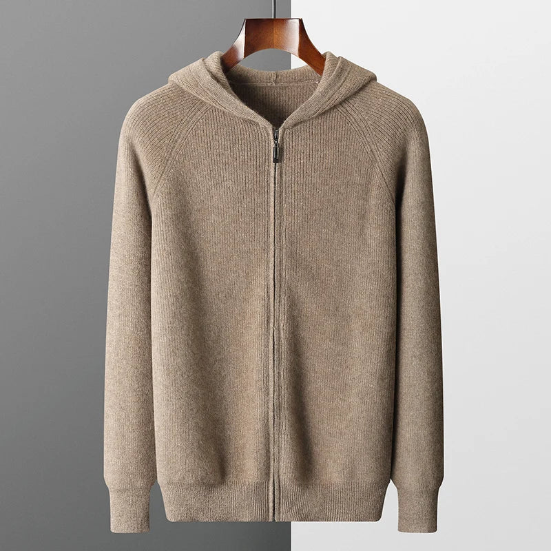 Old Money Wool Zip Hoodie