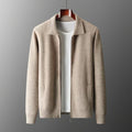 Old Money Men’s Cashmere Knitted Zip-Through Jacket