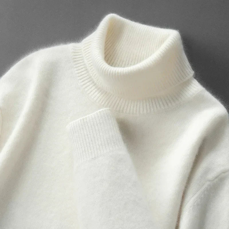 Elegant High Neck Cashmere Sweater