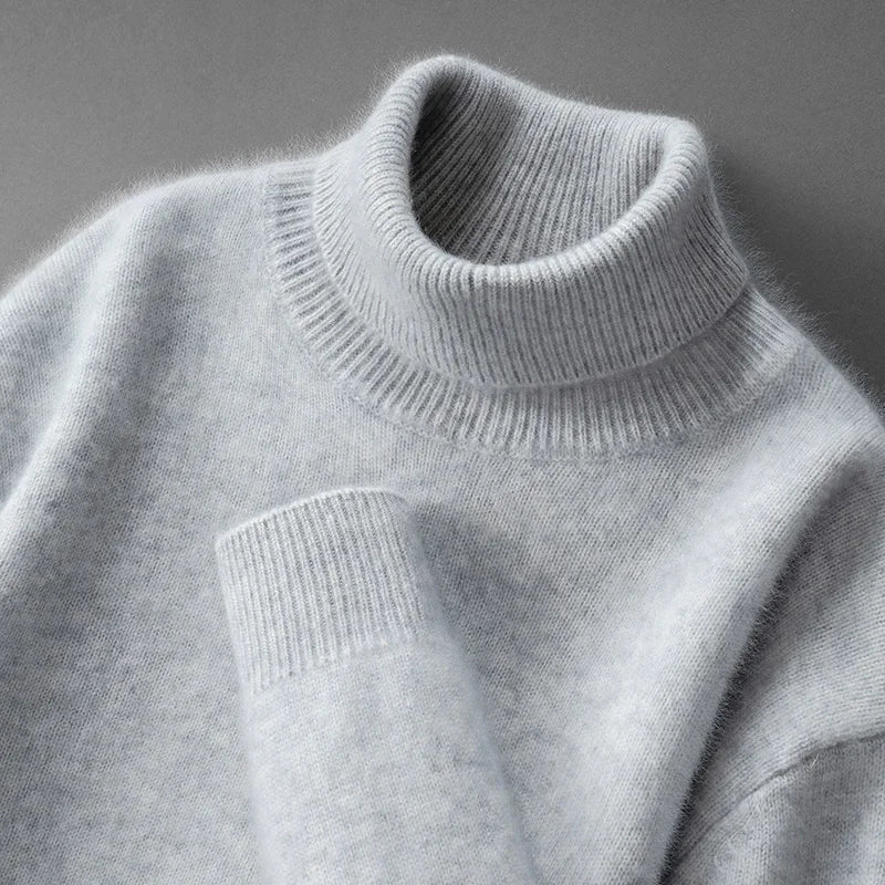 Elegant High Neck Cashmere Sweater