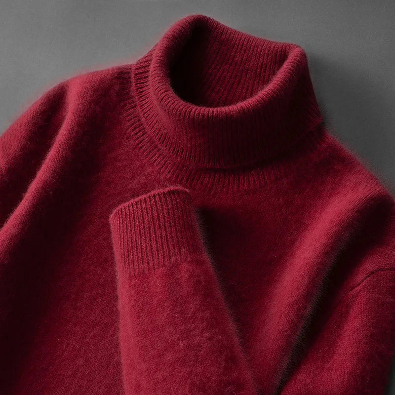 Elegant High Neck Cashmere Sweater