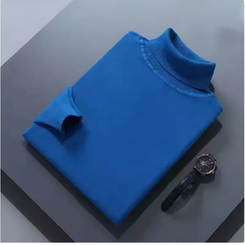 Elegant High Collar in Thick Wool