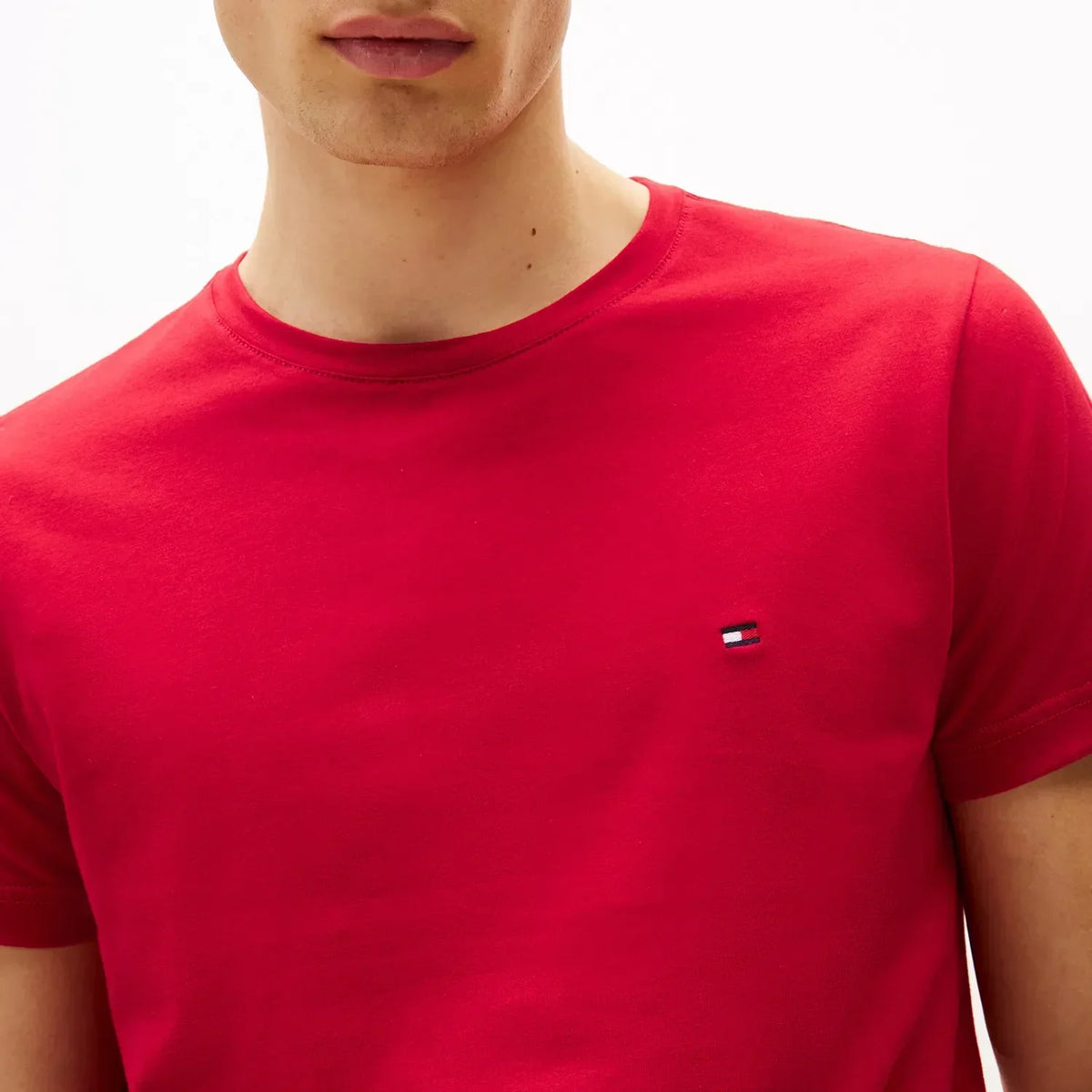 Classic Slim C-Neck T-Shirt  - Red