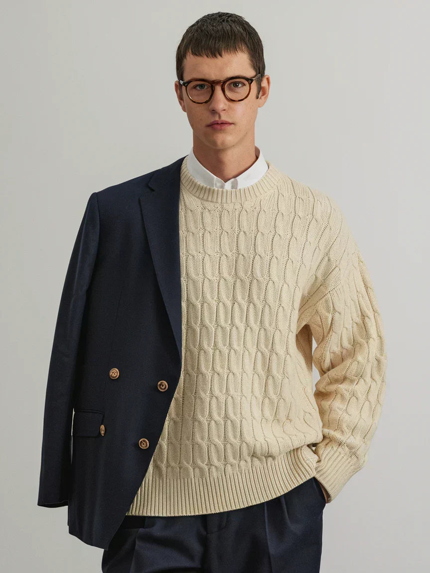 Old Money Cable-knit Pullover