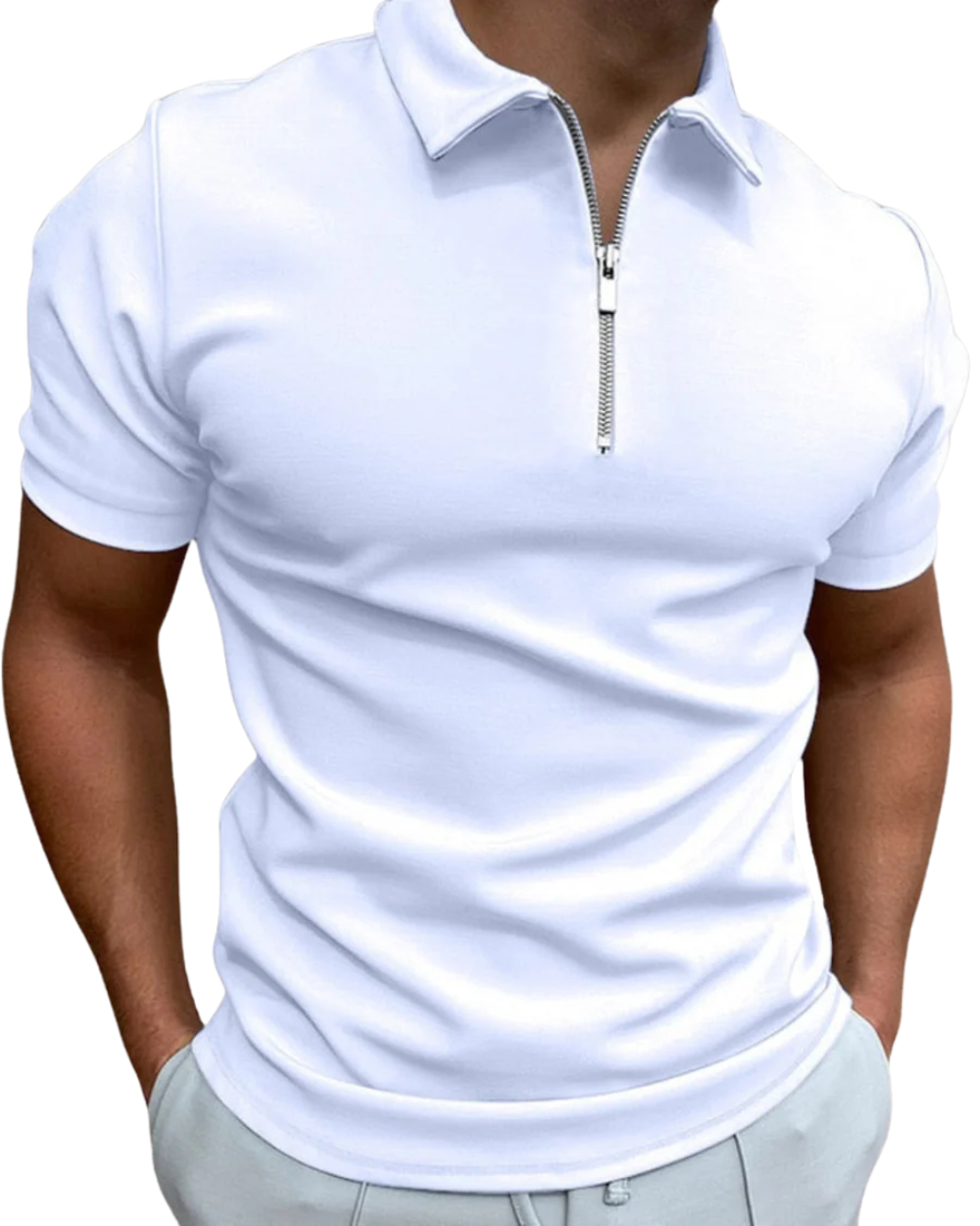 Polo Shirt with Zip