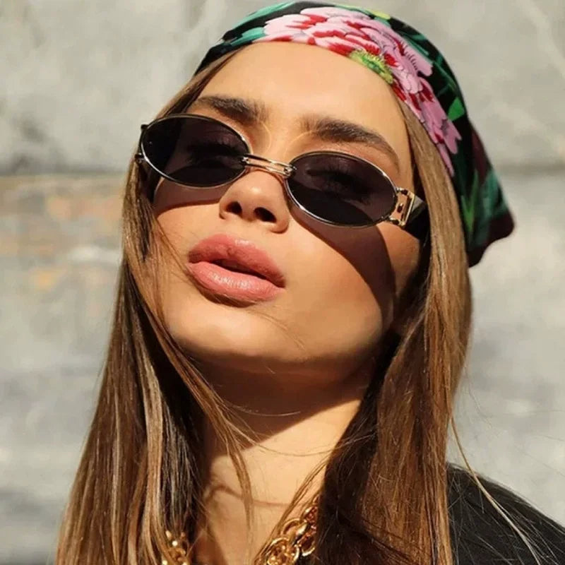 Cortona Gold-Link Oval Shades