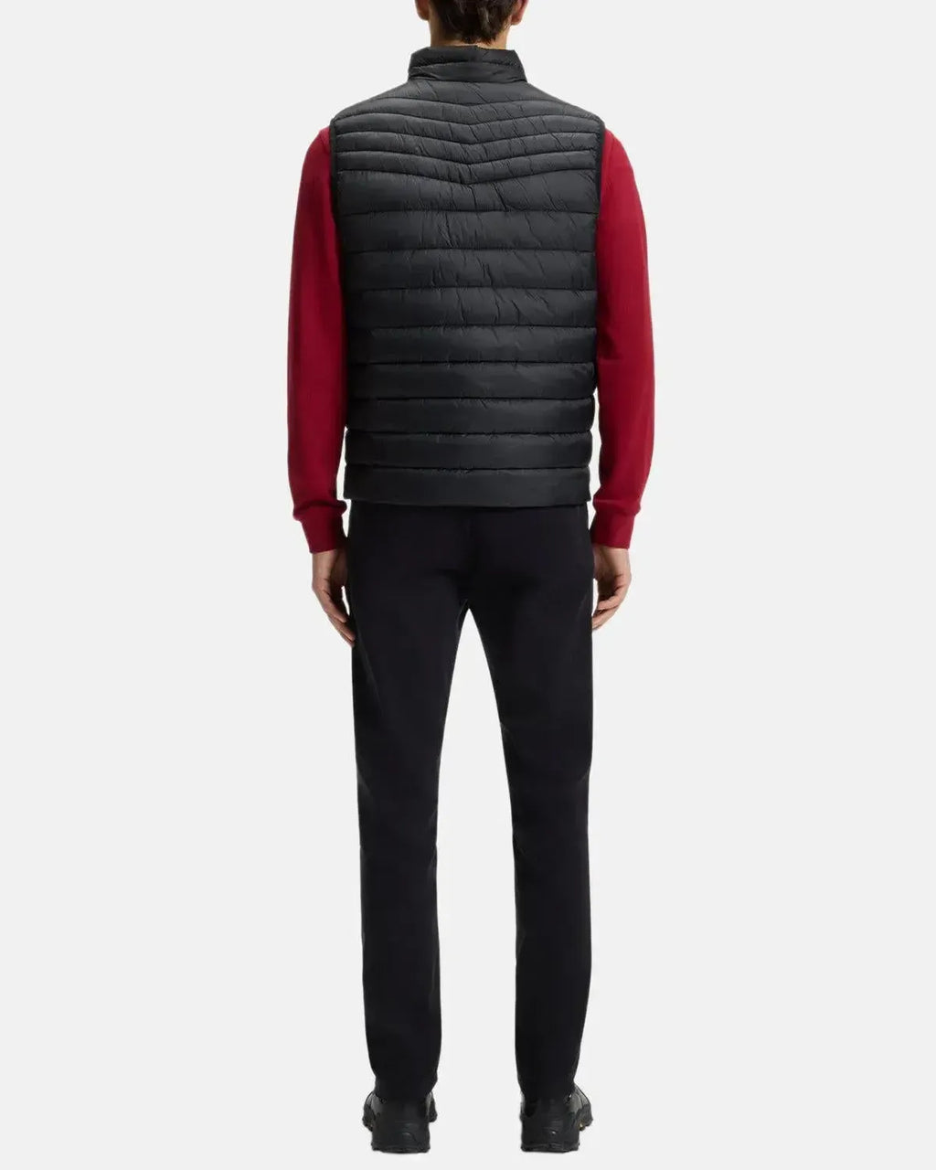 BOSS ODEN SLIM FIT PACKABLE GILET BLACK