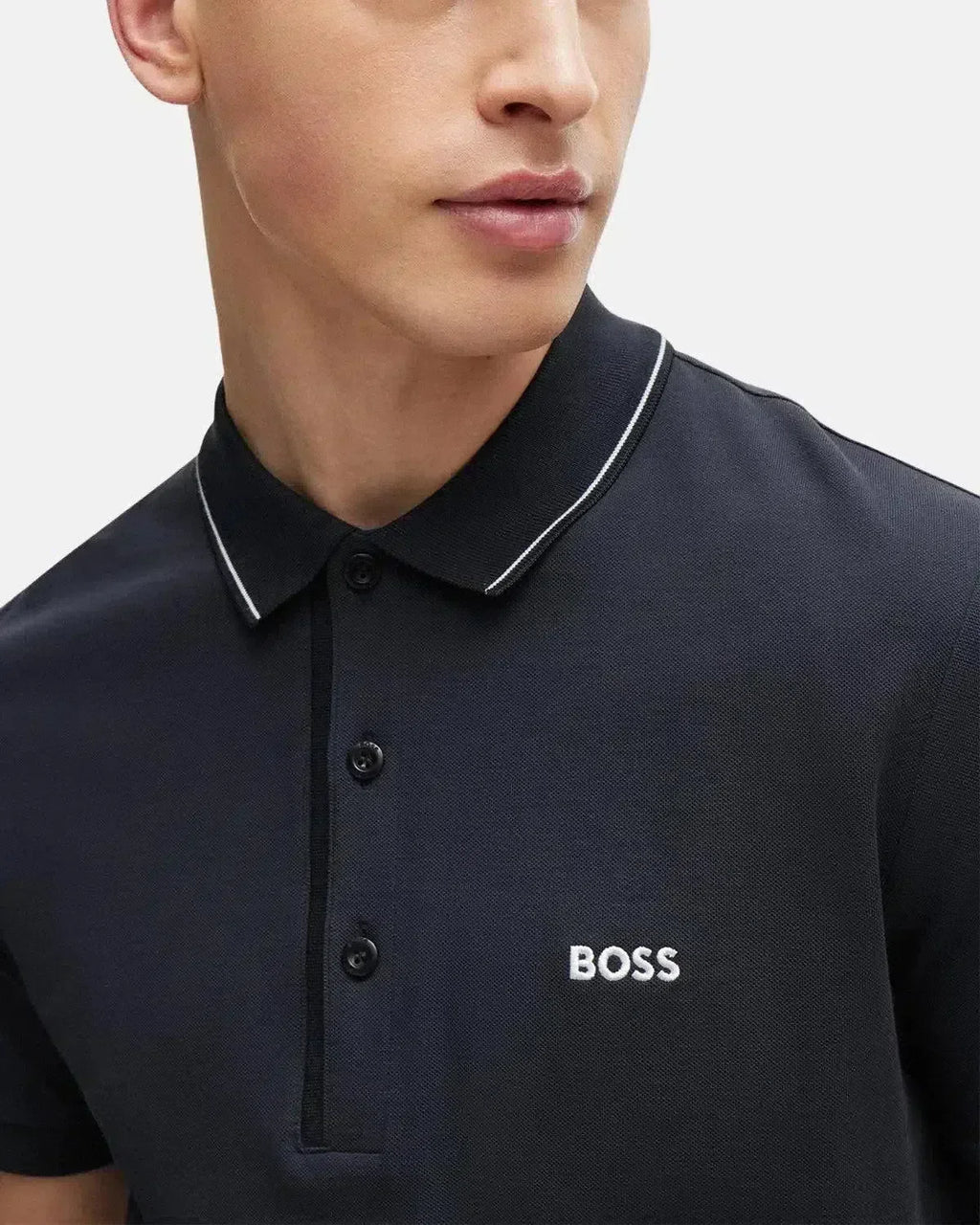 BOSS PAULE 4 SLIM FIT POLO SHIRT DARK BLUE