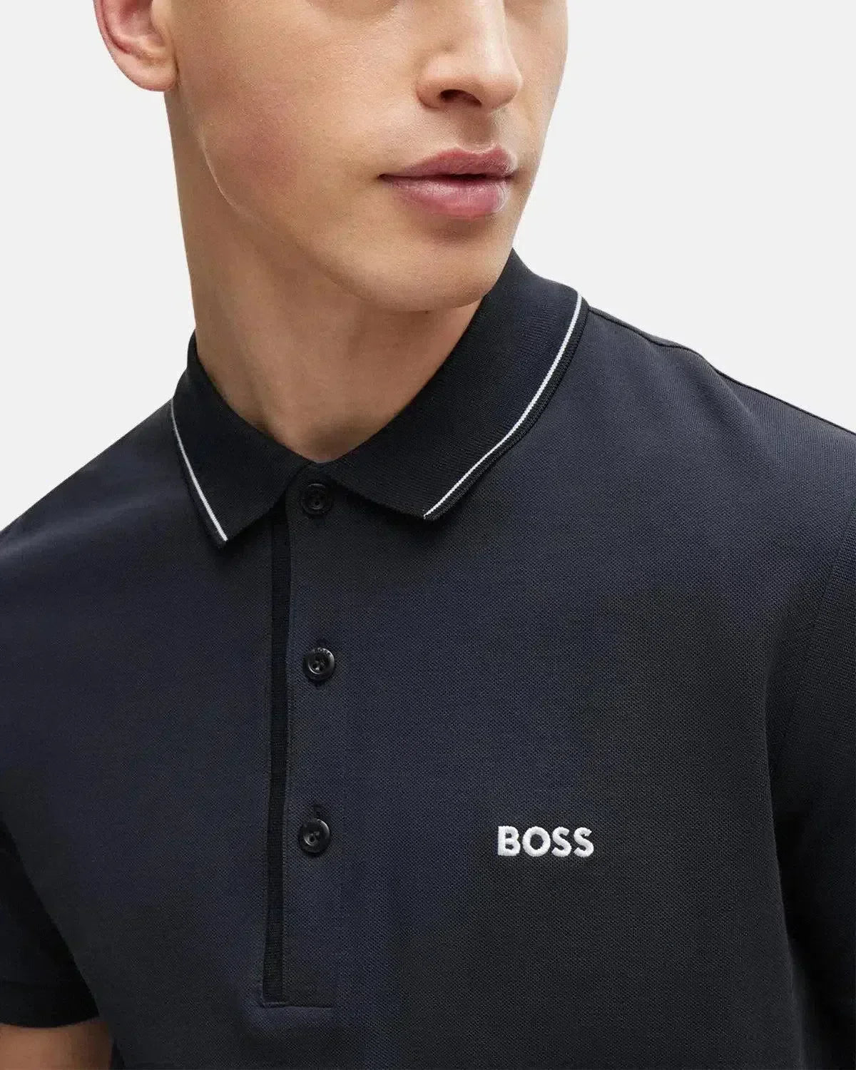 BOSS PAULE 4 SLIM FIT POLO SHIRT DARK BLUE
