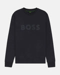 BOSS SALBO SANDWICH LOGO SWEATSHIRT DARK BLUE