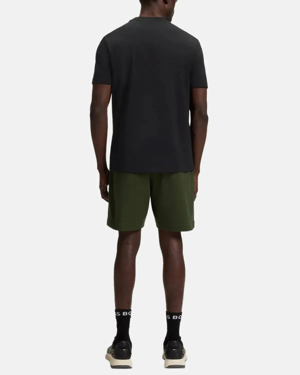 BOSS STRETCH COTTON LOGO T-SHIRT BLACK