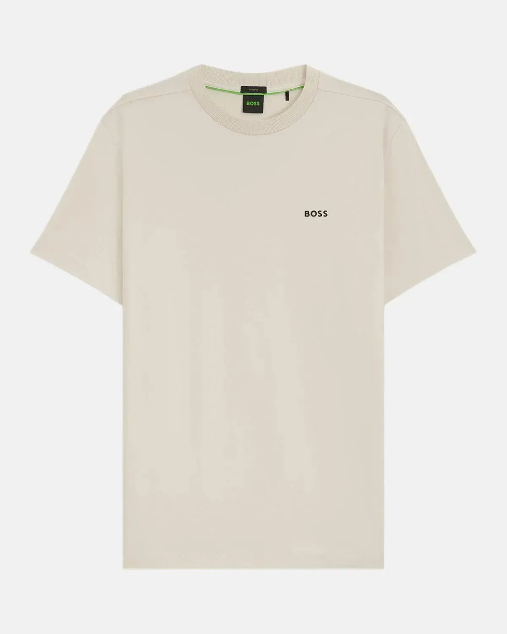 BOSS STRETCH COTTON LOGO T-SHIRT NATURAL