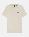BOSS STRETCH COTTON LOGO T-SHIRT NATURAL