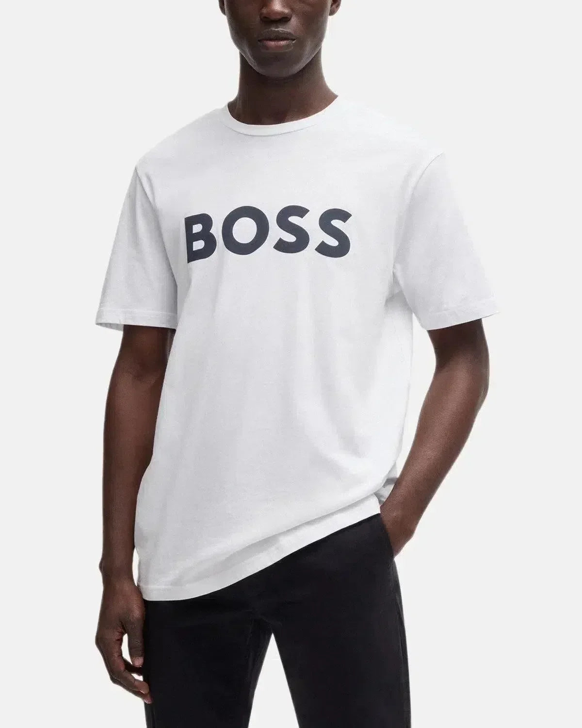 HB THINKING 1 RUBBER PRINT LOGO T-SHIRT WHITE