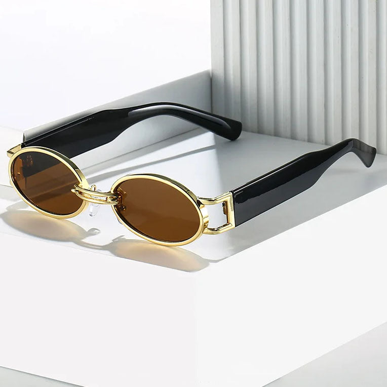Cortona Gold-Link Oval Shades