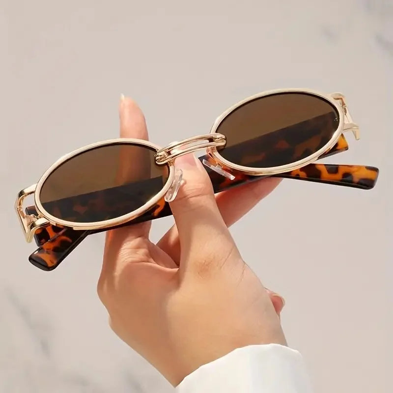 Cortona Gold-Link Oval Shades
