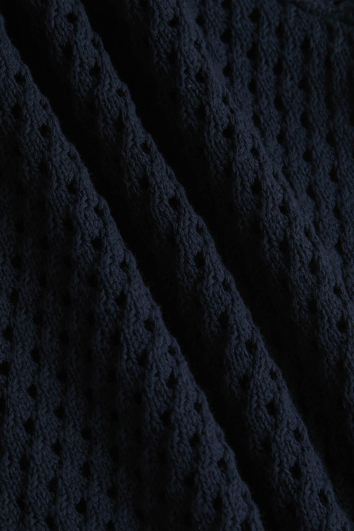 Cipressi Crochet Knit Shirt - Navy