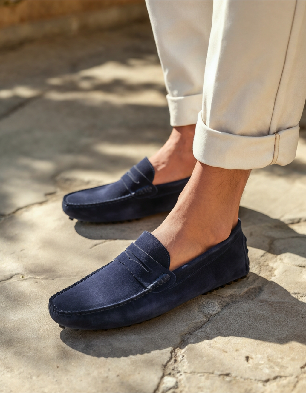 Wildleder Fahrer Slipper