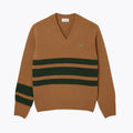 L.C Striped Wool V Neck Sweater