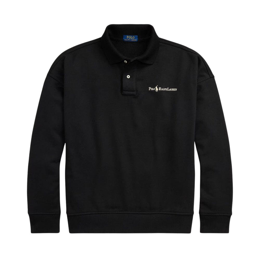 Relaxed Fit Cotton-Blend Collared Sweatshirt
