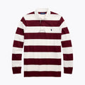 Classic Fit Striped Cotton Rugby Shirt