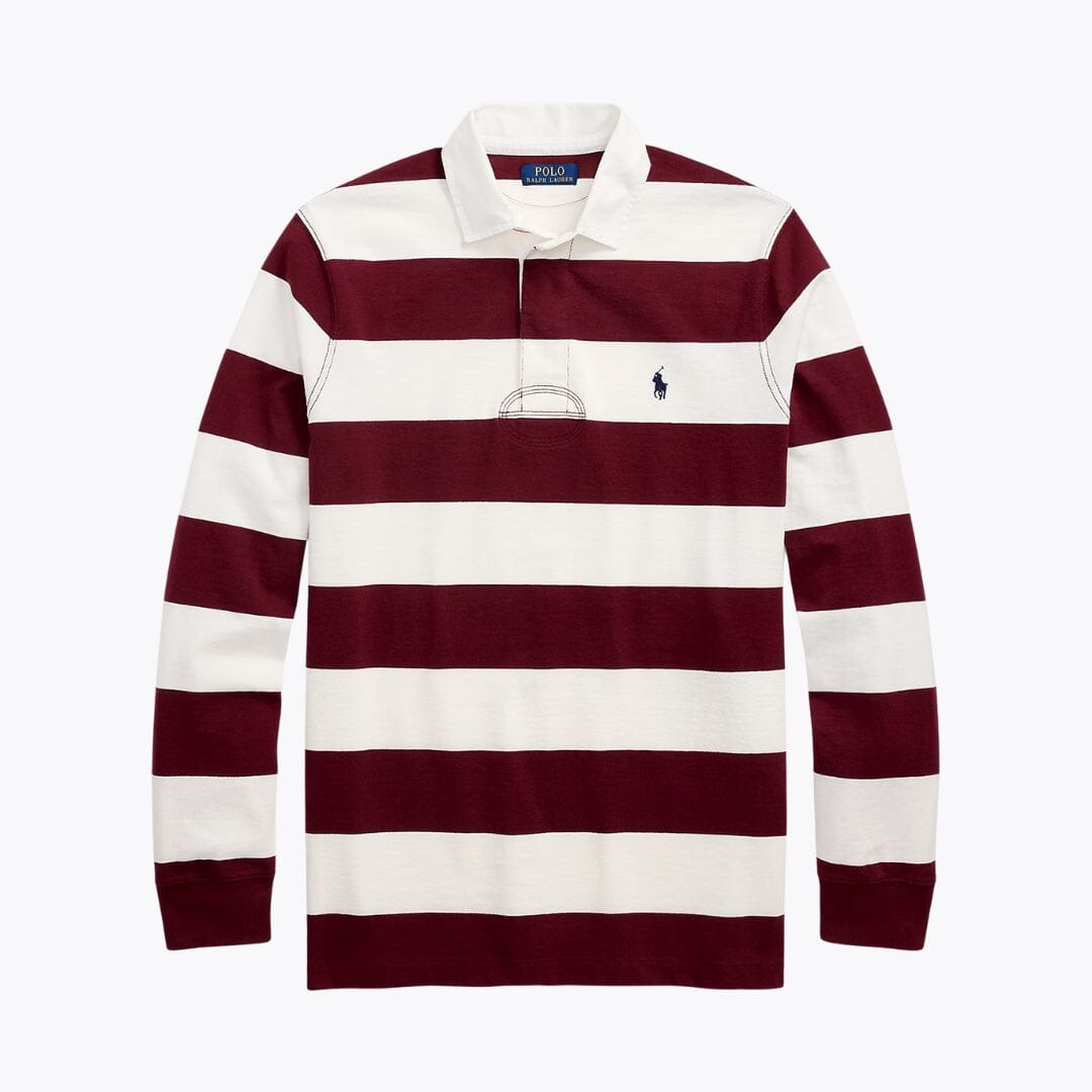 Classic Fit Striped Cotton Rugby Shirt