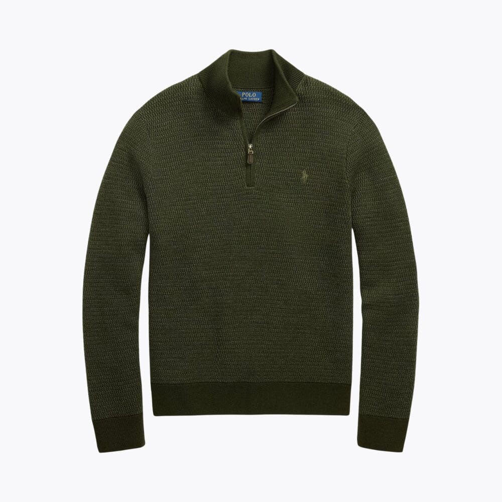 Regular Fit Wool Quarter-Zip Sweater