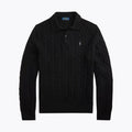 Wool-Cashmere Button-Collar Sweater